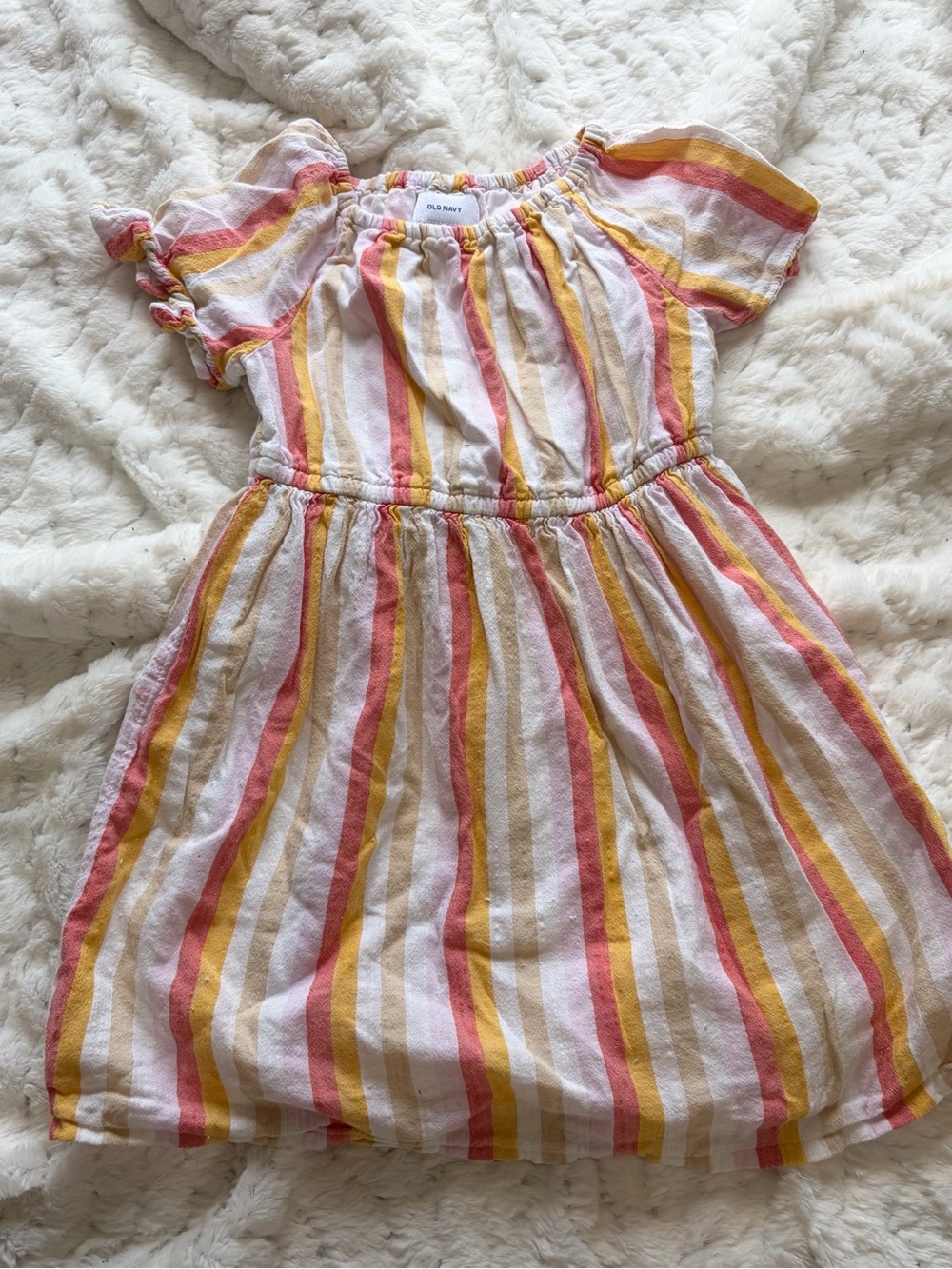 🍊 Old Navy Girls Striped Fit & Flare Dress